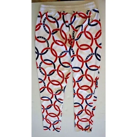 Polo Ralph Lauren Men's Sz M White 2022 USA Olympic Team Fleece Joggers